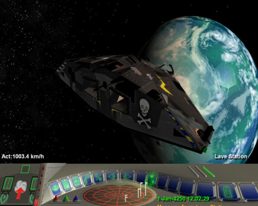 The Cobra Mk III at Lave, as seen in FFE D3D