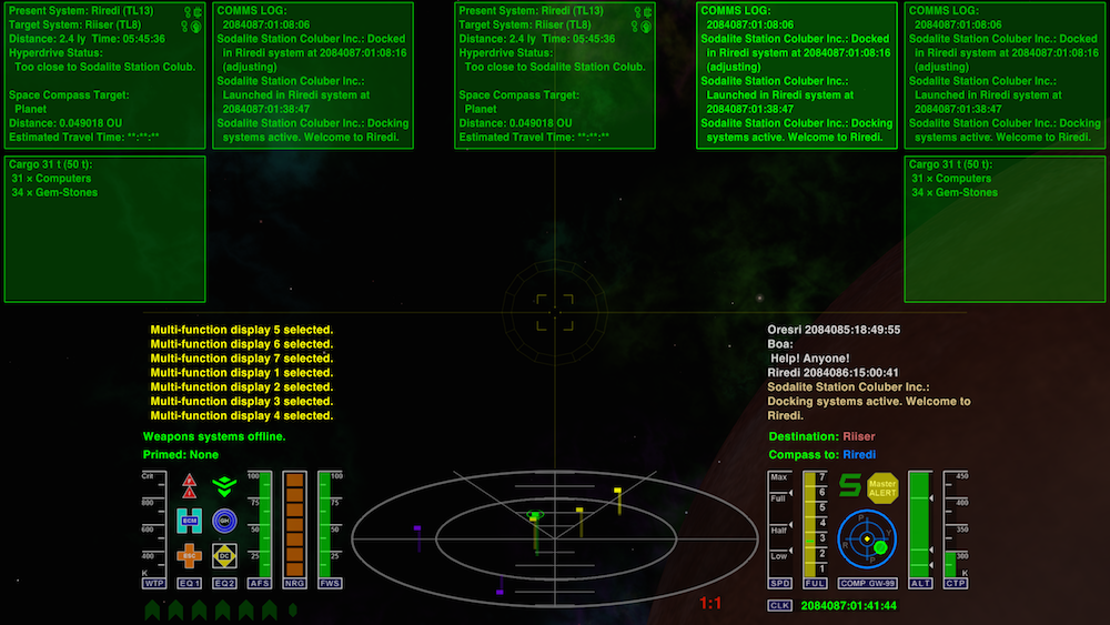 Screenshot showing the Coluber HUD CH01 on a 2560x1440 pixel (16:9) monitor scaled-down to 1000x563